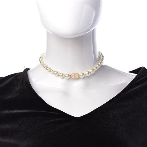 dior homme necklace|christian dior pearl choker necklace.